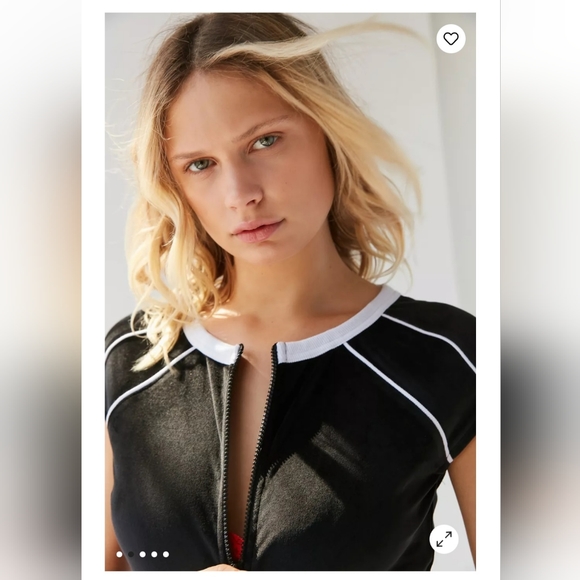 Out from Under Rockie Velour Zip front romper XS - Picture 3 of 14